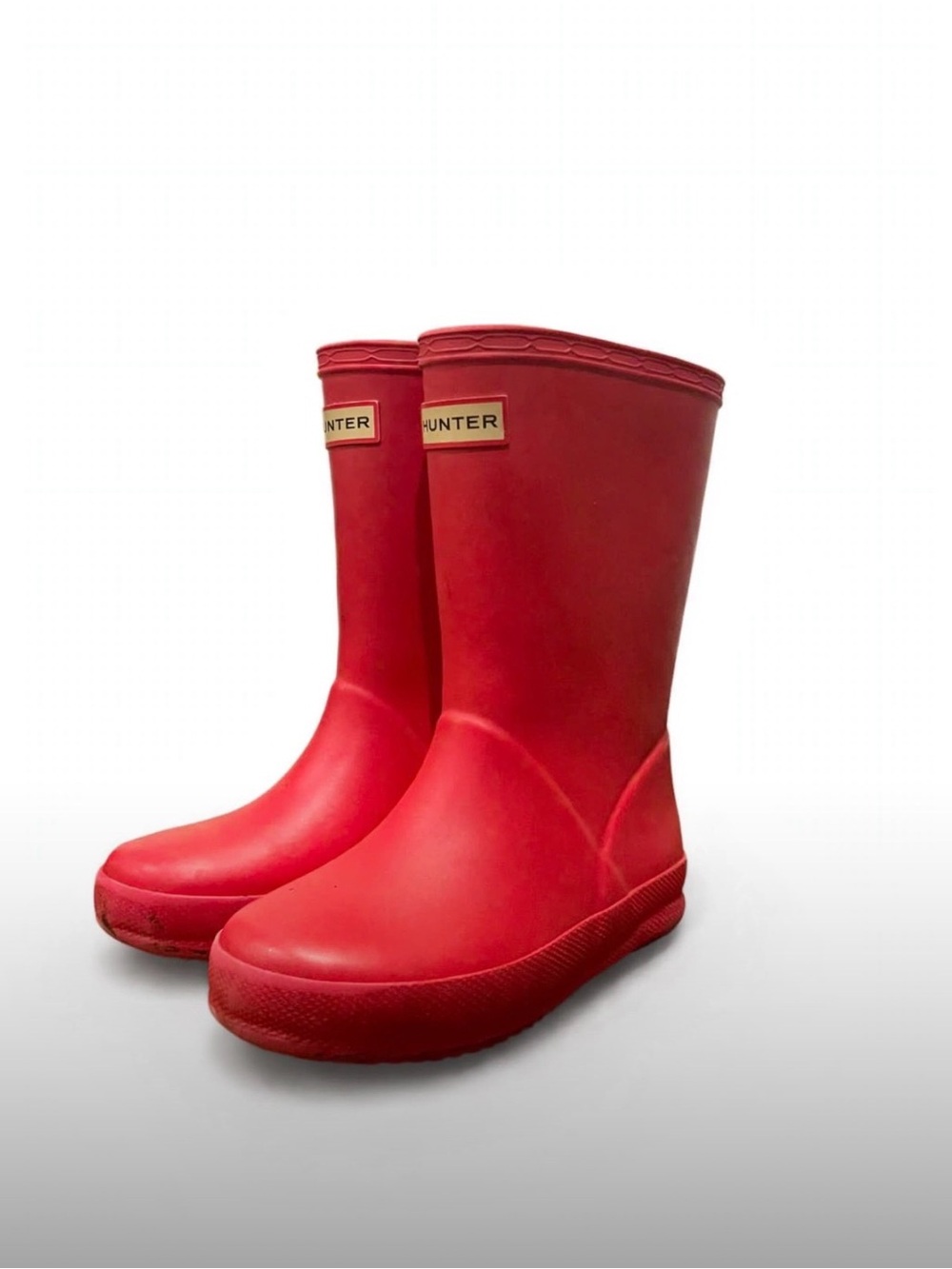 Hunter Kids Red Waterproof Rain Boots